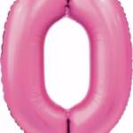 Number Balloon 0 -pink-