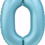 Number Balloon 0 -blue-