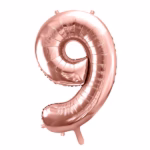 Number Balloon 9 -rose gold-