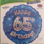 Age 65 foil balloon
