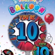 age 10 foil balloon