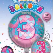 3rd Birthday foil balloons