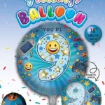 age 9 foil balloon