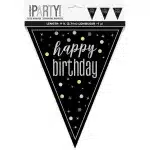 Black Birthday flag banner