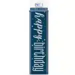 Blue/Silver Glitz Foil Happy Birthday Banner
