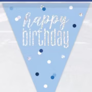 Blue Glitz Flag banner