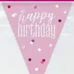 Pink Glitz flag banner