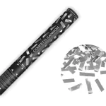 Confetti cannon 40 cm silver