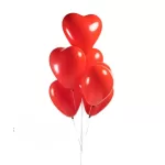 Valentine's day Heart helium bunches