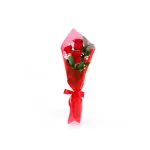 set of 3 red roses