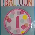 First Birthday helium balloon