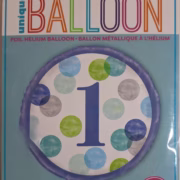 First Birthday helium balloon