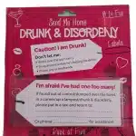 Drunk & Disorderly label