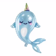 Narwhal foil balloon