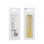 Plain birthday candles in gold, height approx. 14 cm. Set contains 12. (1 pkt / 12 pc.) €4.95