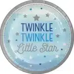 Twinkle Twinkle plates blue