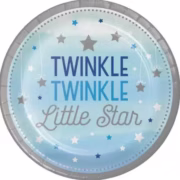Twinkle Twinkle plates blue
