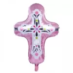 Pink Cross 27" Foil Balloon
