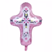 Pink Cross 27" Foil Balloon