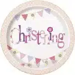 Christening Pink 9" Plates 8CT.