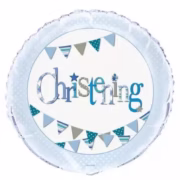 Happy Christening Blue Foil balloon