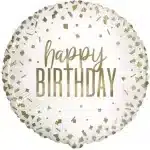 Happy Birthday Gold Confetti foil balloon