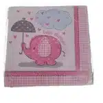 elephant napkin pink