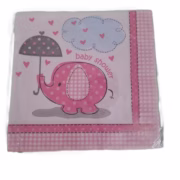 elephant napkin pink