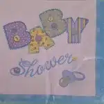 Baby shower themed blue napkins 24162