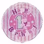 First Birthday helium balloon 55483