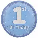 First Birthday helium balloon 85895