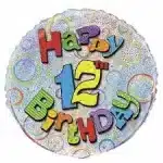 Age 12 foil balloon 55507