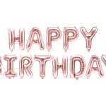 Happy Birthday Script Rose gold