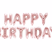 Happy Birthday Script Rose gold