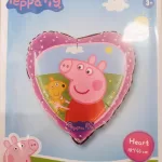 Peppa Pig heart  foil balloon 18"/46 cm