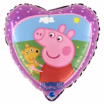 Peppa Pig heart  foil balloon 18"/46 cm