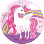 Unicorn Rainbow colors Plates