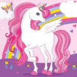 Unicorn rainbow colors napkins - 93760 -
