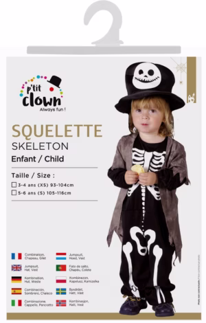 Skeleton with hat Age 5-6  - 4198- - Image 2