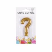 Question mark gold candle