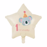 First Birthday, star shape foil balloon