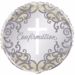 Confirmation foil balloon 74867 gold