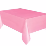 Plastic table cover -light pink-