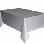 Plastic table cover -silver-