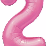 Number Balloon 2 -pink-