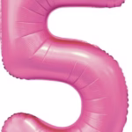 Number Balloon 5 -pink-