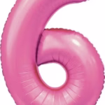 Number Balloon 6 -pink-