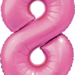 Number Balloon 8 -pink-
