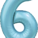 Number Balloon 6 -blue-