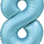 Number Balloon 8 -blue-